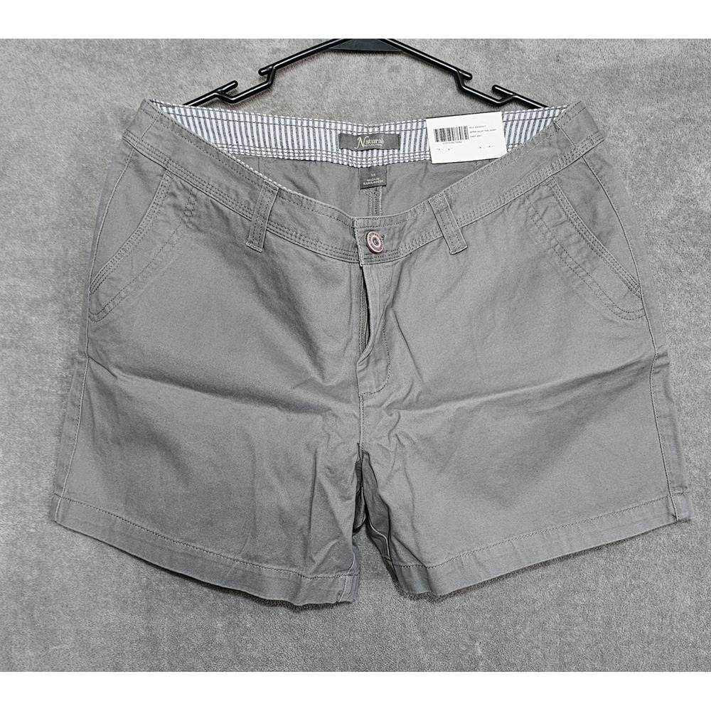 Women's Natural Reflections Spring Valley Twill Shorts Frost Gray 14 NWT
